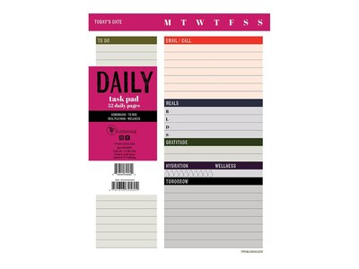 TF Publishing BOLD MOVES COLLECTION Task Pad, 6 x 8, Multicolor, 26 Sheets/Pad, 1 Pad/Pack (99-6999)