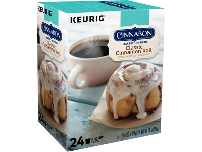 Cinnabon Cinnamon Coffee Keurig® K-Cup® Pods, Light Roast, 96/Carton (10099555063056)