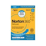 Norton 360 Deluxe & Utilities Ultimate for 3 Devices, Windows/Mac/Android/iOS, Product Key Card (213