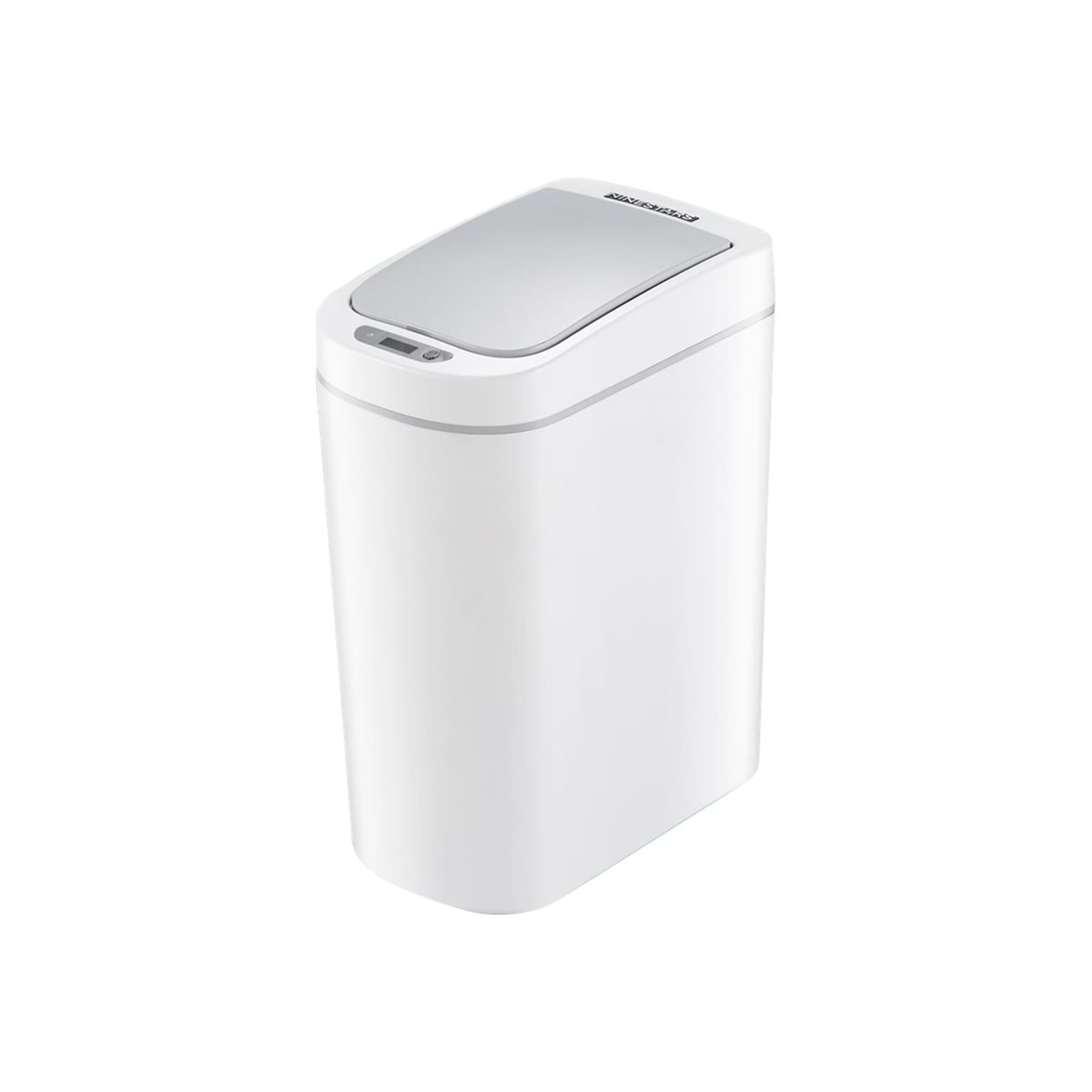 Nine Stars Plastic Sensor Trash Can, White, 1.85 gal. (DZT-7-2s)