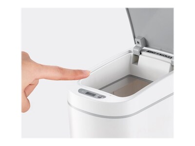 Nine Stars Plastic Sensor Trash Can, White, 1.85 gal. (DZT-7-2s)