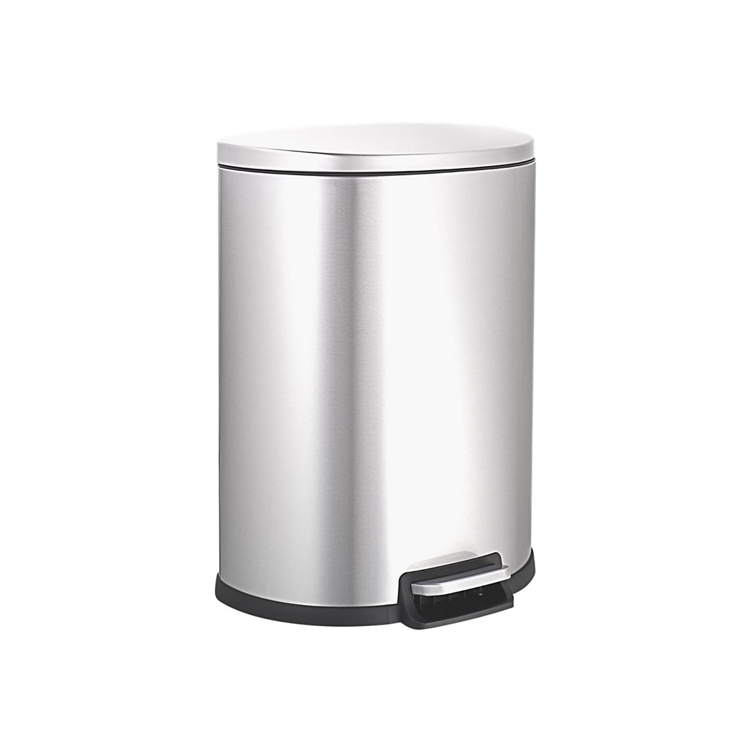 Nine Stars Stainless Steel Step Trash Can, 13.21 gal., Silver (SOT-50-3)