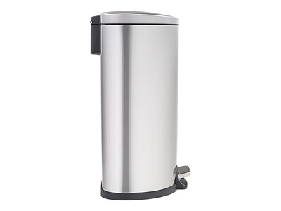 Nine Stars Stainless Steel Step Trash Can, 13.21 gal., Silver (SOT-50-3)