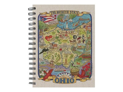 TF Publishing Ohio State Map Soft Journal, 7 x 9, Multicolor (99-OHIO1)