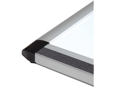 U Brands 47 in. x 35 in. Black Surface Frameless Glass Dry Erase