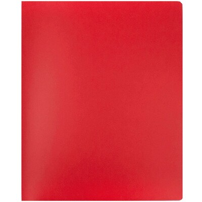 JAM Paper® Heavy Duty Plastic Multi-Pocket Folders, 4 Pocket Organizer, Red, Bulk 72/Pack (389MP4rea)