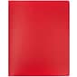 JAM Paper 10-Pocket Heavy Duty Plastic Folders, Red, 3/Pack (389MP10rec)