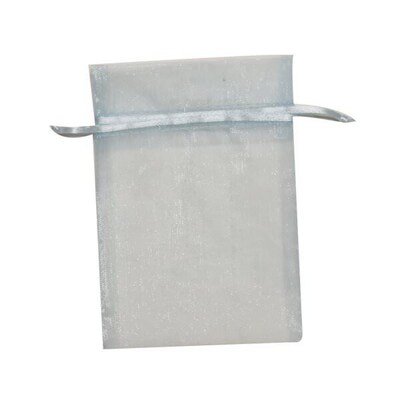 JAM PAPER Sheer Bags, Medium, 5 x 6 1/2- Baby Blue, Bulk 96 Bags/Box (SPC17K5B)