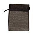 JAM PAPER Sheer Bags, Large, 5 1/2 x 9, Black, Bulk 96 Bags/Box (SPC24K20B)