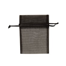 JAM PAPER Sheer Bags, X-Small, 3 x 4, Black, Bulk 96 Bags/Box (SPC10K20B)