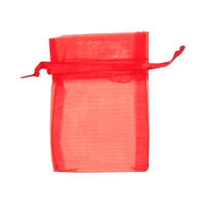 JAM Paper Solid Sheer Small Gift Bags, Red, 96/Pack(SPC10K11B)