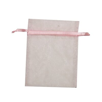 JAM PAPER Sheer Bags, Medium, 5 x 6 1/2- Baby Pink Pastel, Bulk 96 Bags/Box (SPC17K3B)