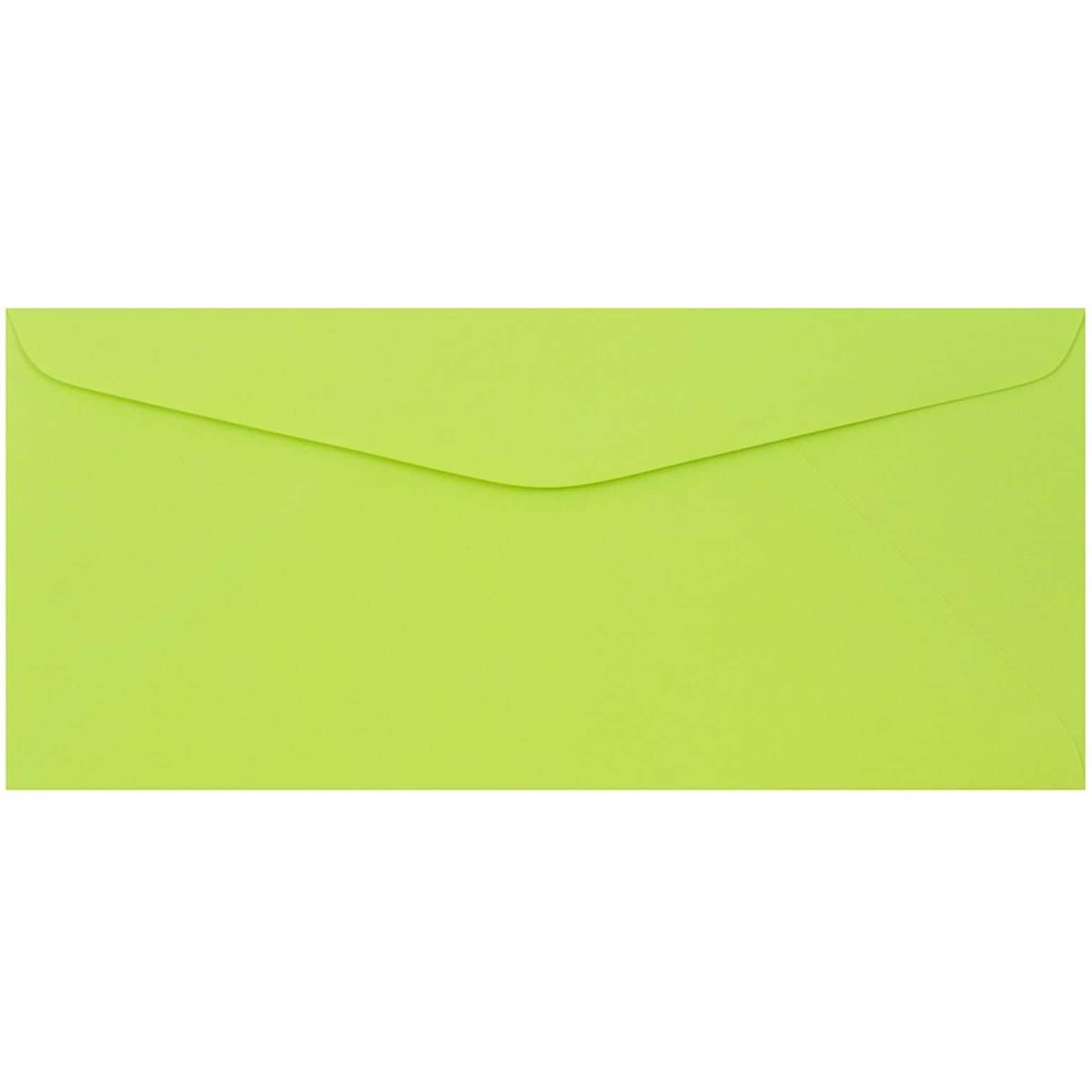 JAM Paper #9 Business Envelope, 3 7/8 x 8 7/8, Ultra Lime Green, 50/Pack (1532898I)