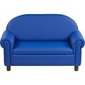 Factory Direct Partners Little Lux Preschool Leather Sofa, Blue (10493-BL)