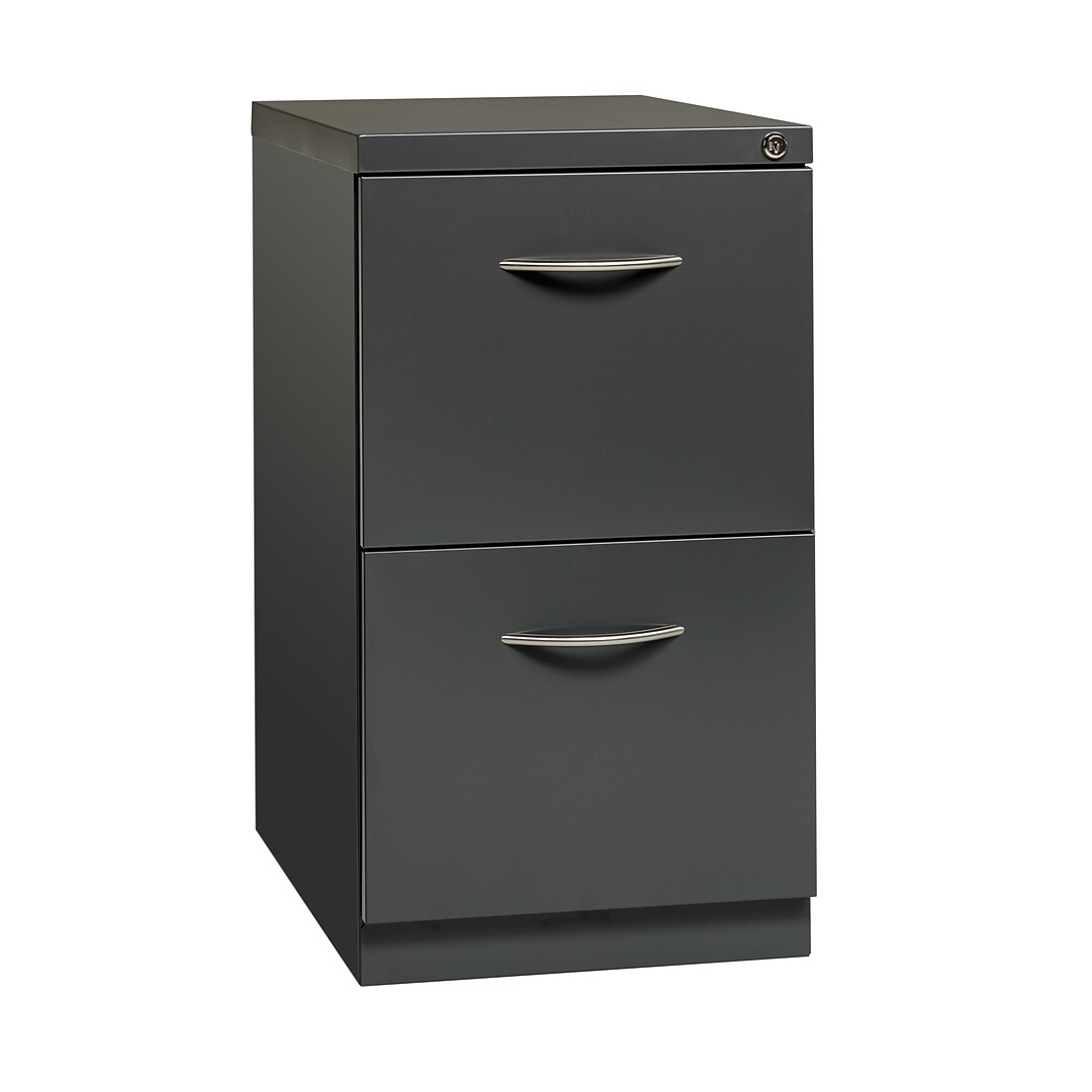 Hirsh 2 Drawer File Cabinet With Wheels And Arch Style Handle Letter Size Charcoal 23 D 21118 Quill Com