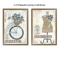 TrendyDecor4U Beautiful Journey Set of 2 12 x 18 Brown Framed Prints by Annie LaPointe (V218-426BR)