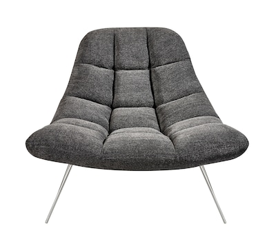 Adesso Home Bartlett Fabric Accent Chair, Armless, Dark Gray (GR2004-10)