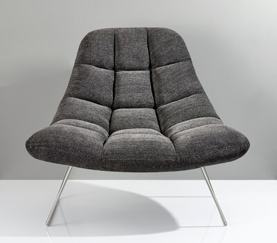 Adesso Home Bartlett Fabric Accent Chair, Armless, Dark Gray (GR2004-10)