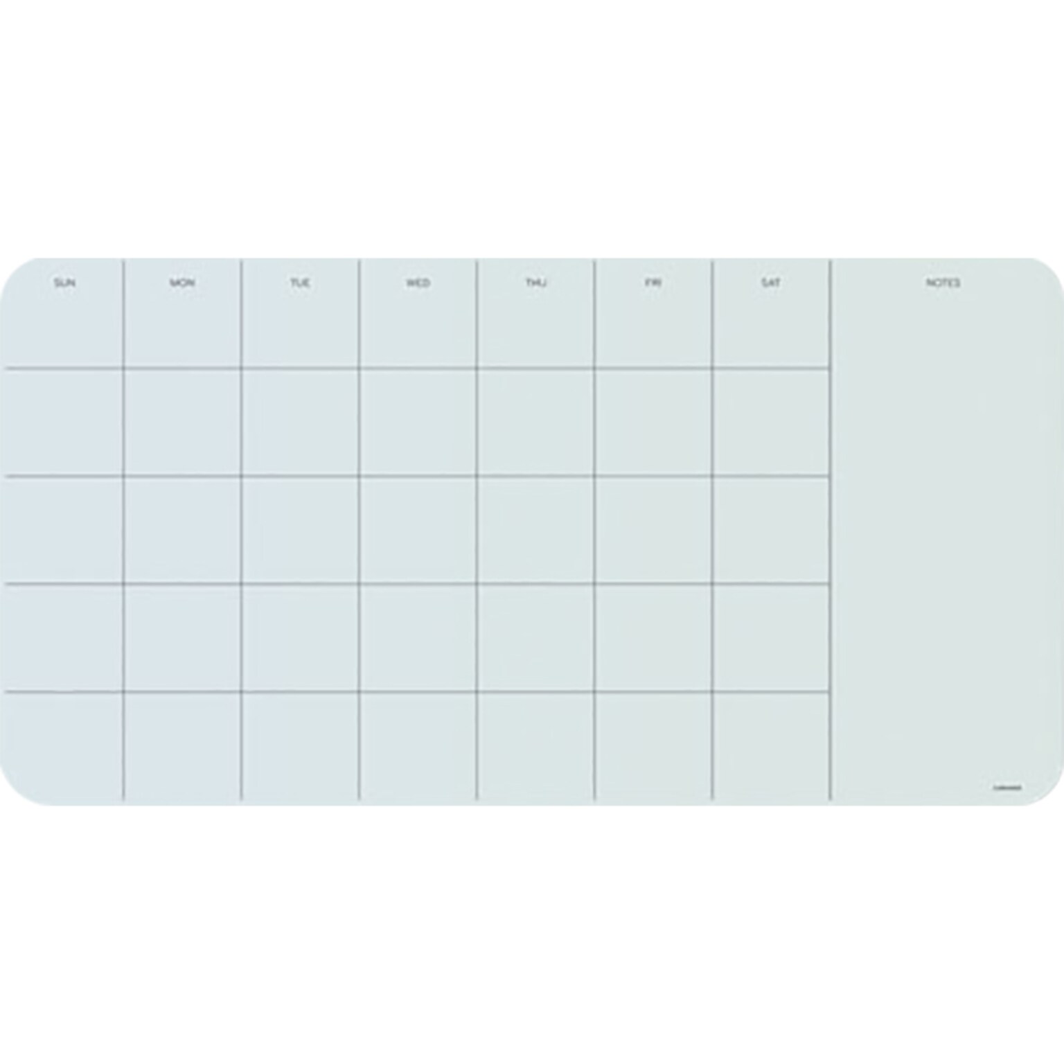 U Brands Cubicle/Wall Tempered Glass Dry-Erase Whiteboard, 2 x 1 (2341U00-01)