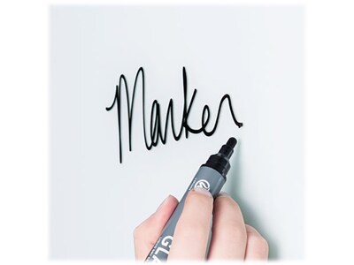 U Brands Cubicle/Wall Tempered Glass Dry-Erase Whiteboard, 2' x 1' (2341U00-01)