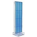 Two-Sided Pegboard Floor Display w/ C-Channel Sides on Studio Base. Panel Size: 16W x 60H, Blue (700778-BLU)