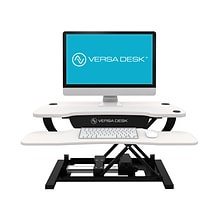 VersaDesk Power Pro Corner - 36 Electric Height Adjustable Standing Desk Riser, Black/White (SP7713
