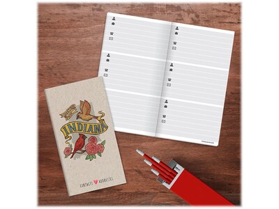 Undated TF Publishing Indiana 3.5" x 6.5" Paperboard Phone/Address Book, Multicolor, Each (99-INDYAB)
