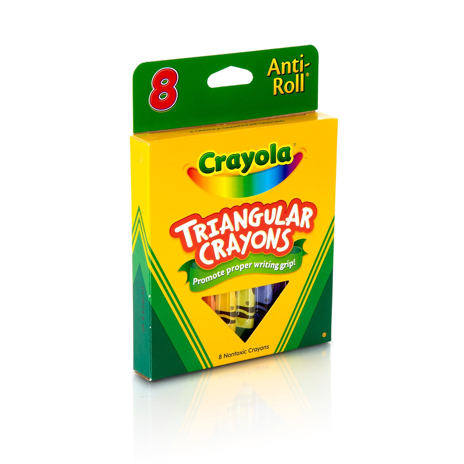 Crayola Triangular Crayons, Assorted Colors, 8/Box (52-4008)