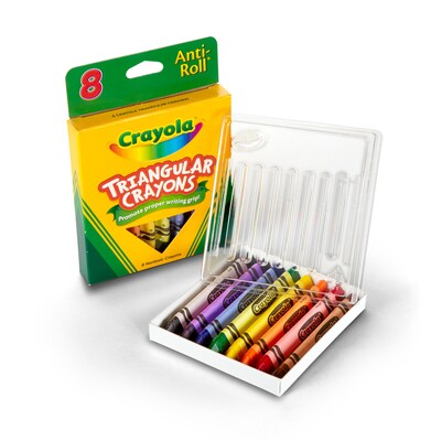 Crayola Crayons, Large Size, Assorted Colors, 8/Box (52-0080)