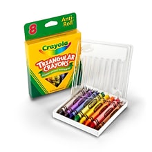 Crayola Triangular Crayons, Assorted Colors, 8/Box (52-4008)