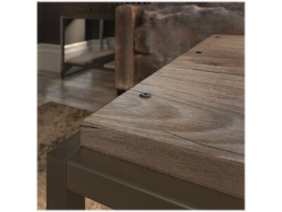 Bush Furniture Refinery 47.99" x 24.02" Coffee Table, Rustic Gray/Charred Brown (RFT148RG-03)