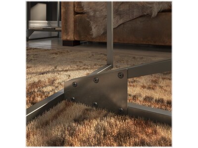 Bush Furniture Refinery 47.99" x 24.02" Coffee Table, Rustic Gray/Charred Brown (RFT148RG-03)