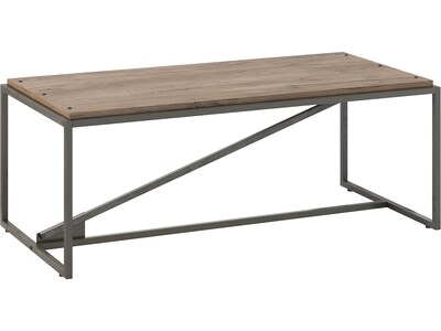 Bush Furniture Refinery 47.99" x 24.02" Coffee Table, Rustic Gray/Charred Brown (RFT148RG-03)