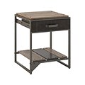 Bush Furniture Refinery 20 x 20.71 End Table, Rustic Gray/Charred Brown (RFT120RG-03)