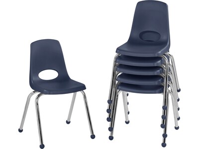 Factory Direct Partners Plastic School Chair, Navy (10367-NV)