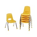 Factory Direct Partners Plastic School Chair, Yellow (10359-YE)
