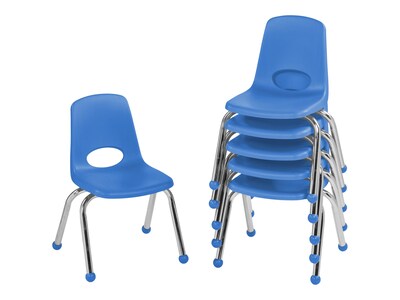 Factory Direct Partners Plastic School Chair, Blue (10359-BL)