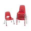 Factory Direct Partners Plastic School Chair, Red (10355-RD)