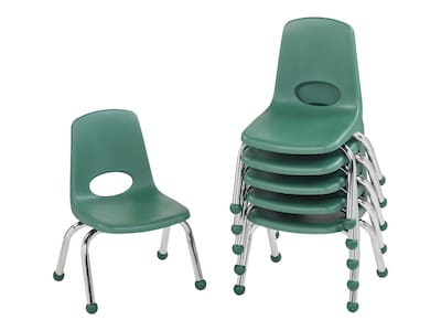 Factory Direct Partners Plastic School Chair, Green (10355-GN)