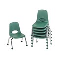 Factory Direct Partners Plastic School Chair, Green (10355-GN)