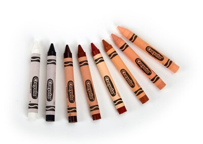 Crayola Large Multicultural Crayons, Assorted Colors, 8/Box (52-080W)
