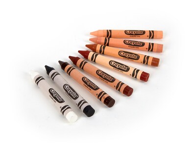 Crayola Large Multicultural Crayons, Assorted Colors, 8/Box (52-080W)