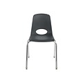 Factory Direct Partners Stack Plastic School Chairs, Black (10371-BK)