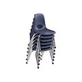 Factory Direct Partners Stack Plastic School Chair, Navy (10363-NV)
