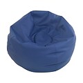 SoftScape Classic Faux Leather Bean Bag Chair, Navy (10478-NV)