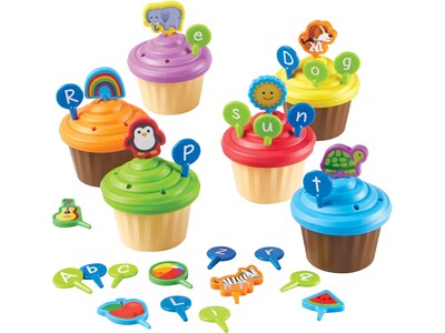 Learning Resources ABC Party Toppers, Assorted Colors, 64 Pieces/Set (LER6804)