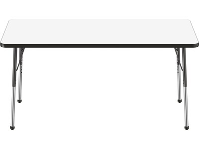 Factory Direct Partners Activity 60 Rectangular Table White/Black (10177-DEBK)