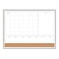 U Brands 4N1 Magnetic Cork & Dry-Erase Calendar Whiteboard, Aluminum Frame, 2' x 1.5' (3890U00-01)