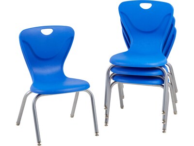 Factory Direct Partners Contour Plastic School Chair Set, Blue (10375-BL)