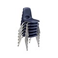 Factory Direct Partners Stack Plastic School Chair, Navy (10360-NV)